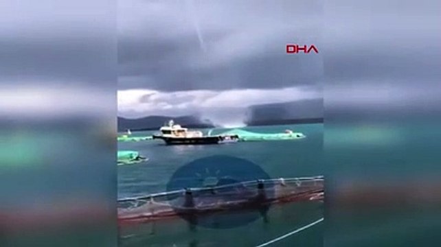 Çeşme açıklarında oluşan hortum kamerada