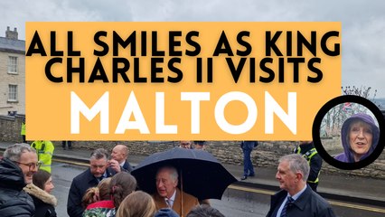 King Charles III visits Malton in North Yorkshire and is met with cheering crowds