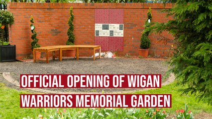 Official opening of Wigan Warriors Memory Wall