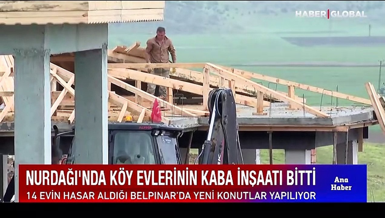 Nurdağı'nda köy evlerinin kaba inşaatı bitti... 14 evin hasar aldığı Belpınar'da yeni konutlar yapılıyor