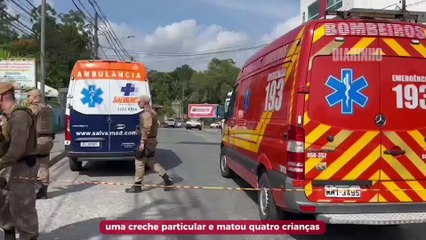 Homem que invadiu creche em Blumenau se entrega à polícia
