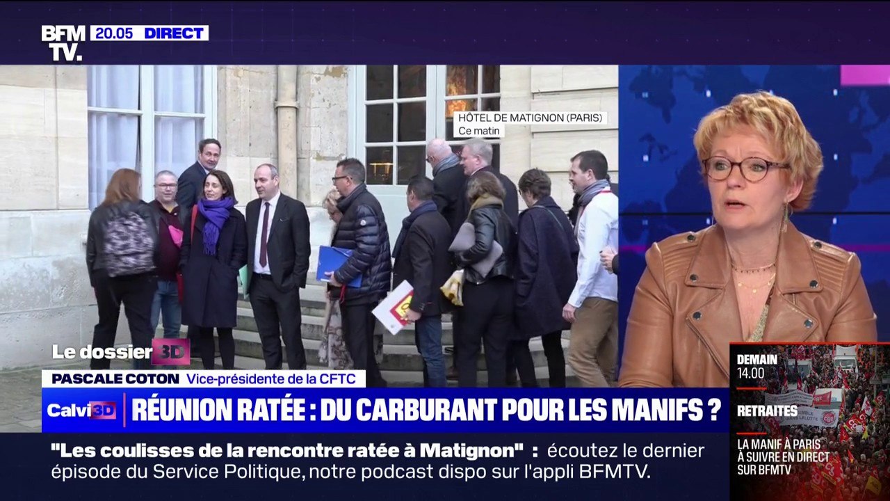 Retraites: "On va pas y retourner une deuxième fois si c'est pour avoir le même résultat" affirme Pascale Coton (CFTC)