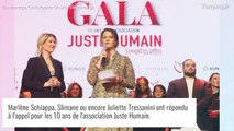 10 ans de Juste Humain : Marlène Schiappa flamboyante en rouge aux côtés de Nathalie Marquay et Slimane