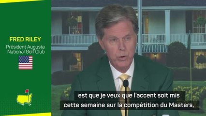 Masters - Riley boude le boss du LIV : "On voulait que l'accent soit mis sur les champions"