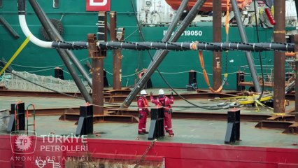 Karadeniz gazını karaya taşıyacak boruların yerleştirme işlemi tamamlandı