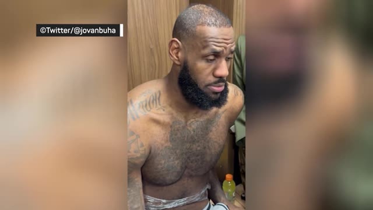 Los Angeles Lakers - LeBron James interviewé sur fond de… bruits de chèvres