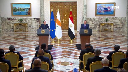 مؤتمر صحفي للرئيس السيسي ونظيره القبرصي