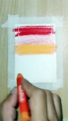 Easy Sunset Oil Pastel Painting #shorts #shortsyoutube #easydrawing