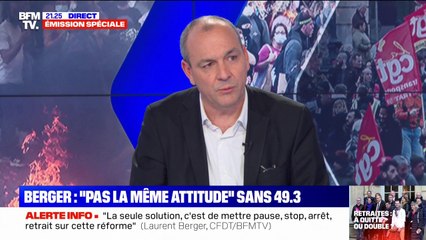 "Ce qui est sûr c'est que ce qu'il est en train de se passer aujourd'hui dans le pays, oui ça fait monter le Rassemblement National" estime Laurent Berger