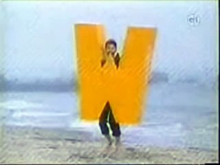 Letter W on the Beach