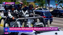 Soldados refuerzan la seguridad en playas de Acapulco tras balaceras