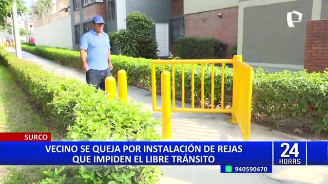 Surco: vecino denuncia que rejas colocadas para evitar asaltos impiden el libre tránsito