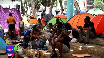 Campamento migrante se mantiene en la CDMX en medio de condiciones insalubres