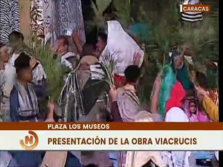 Realizan representación del Viacrucis en la Plaza de Los Museos en Caracas