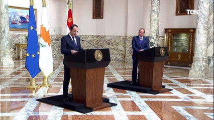 "رمضان كريم".. الرئيس القبرصي يختتم مؤتمره الصحفي مع السيسي باللغة العربية