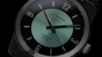 Helgonet 38 is a dressy automatic watch celebrating the classic 1960's sports car: Volvo P1800