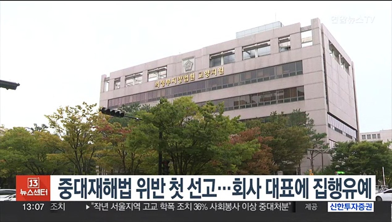 중대재해법 위반 첫 선고…회사 대표에 집행유예
