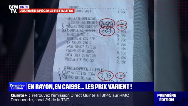 Dans les supermarchés, des clients constatent des écarts entre le prix affiché en rayon et celui sur leur ticket de caisse