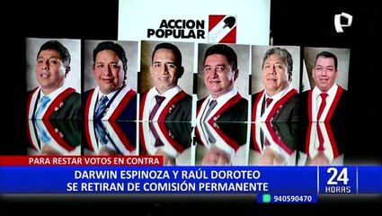 Caso "Los Niños": ¿Por qué Darwin Espinoza y Raúl Doroteo se retiraron de la Comisión Permanente?