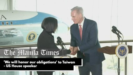 'We will honor our obligations' to Taiwan - US House speaker