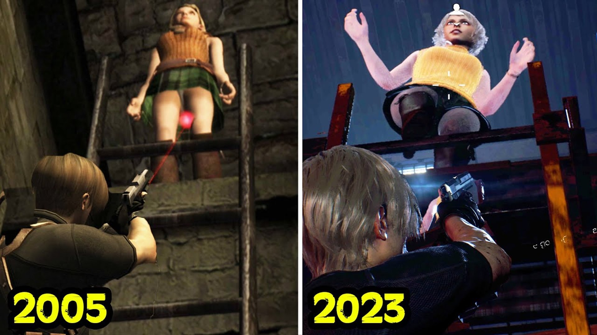 Original Ashley VS Remake Ashley - Resident Evil 4 Comparison (2005 Vs  2023) 