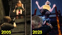Ashley Reaction To Leon Looking Under Her Skirt 2005 VS 2023  Resident Evil 4 Remake