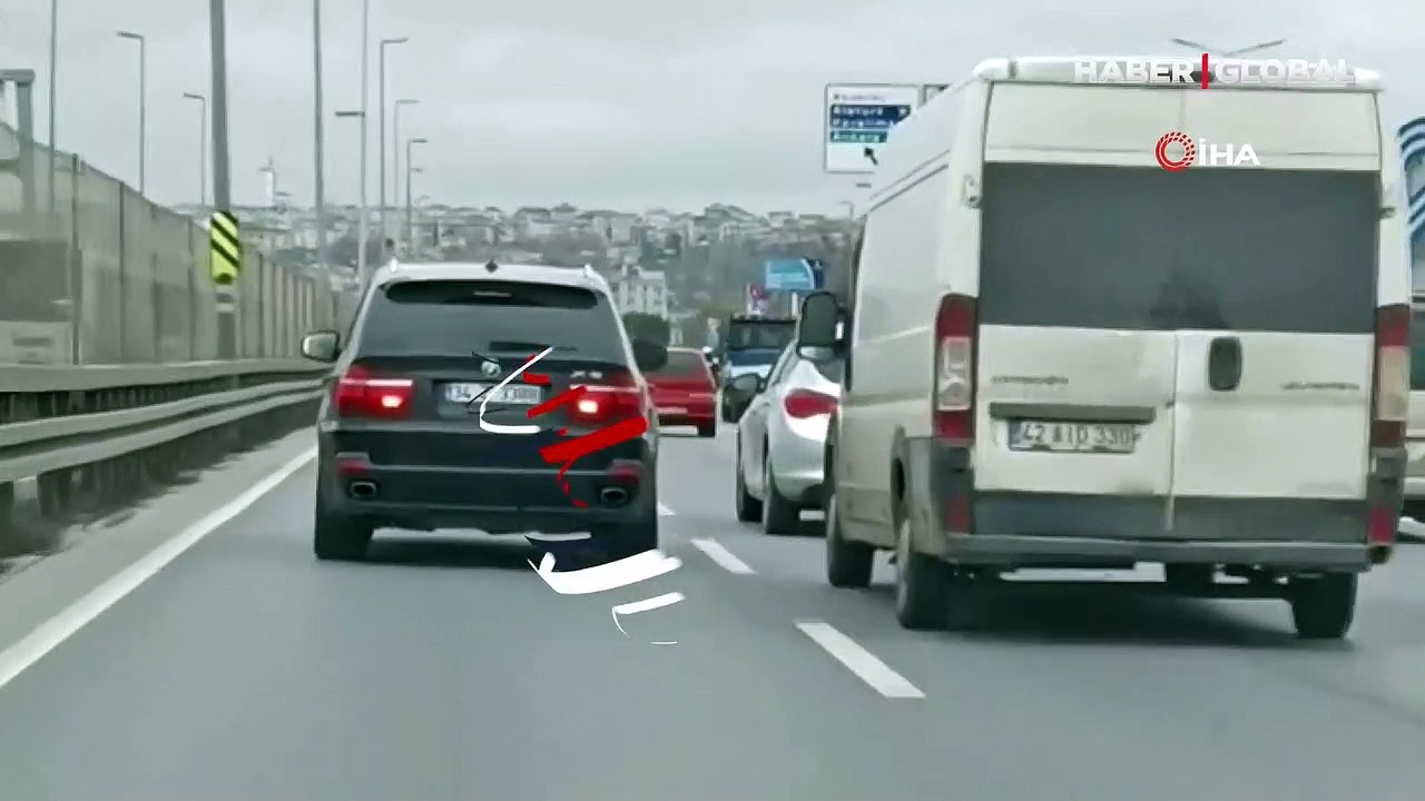 E-5’te pes dedirten anlar! Yaptıklarıyla herkesi tehlikeye attı