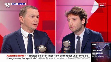Malaise entre Benjamin Duhamel et Olivier Dussopt sur BFMTV