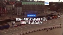 LKW-Schlangen in Kopenhagen: Trucker gegen neue Klima-Abgaben in Dänemark