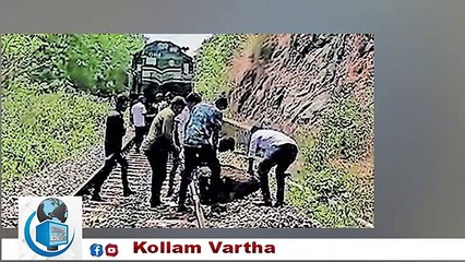 റെയിൽവേ ട്രാക്കിൽ പാറ വീഴുന്നത് പതിവായതോടെ കാവലിന് ആളെ നിർത്തി റെയിൽവേ