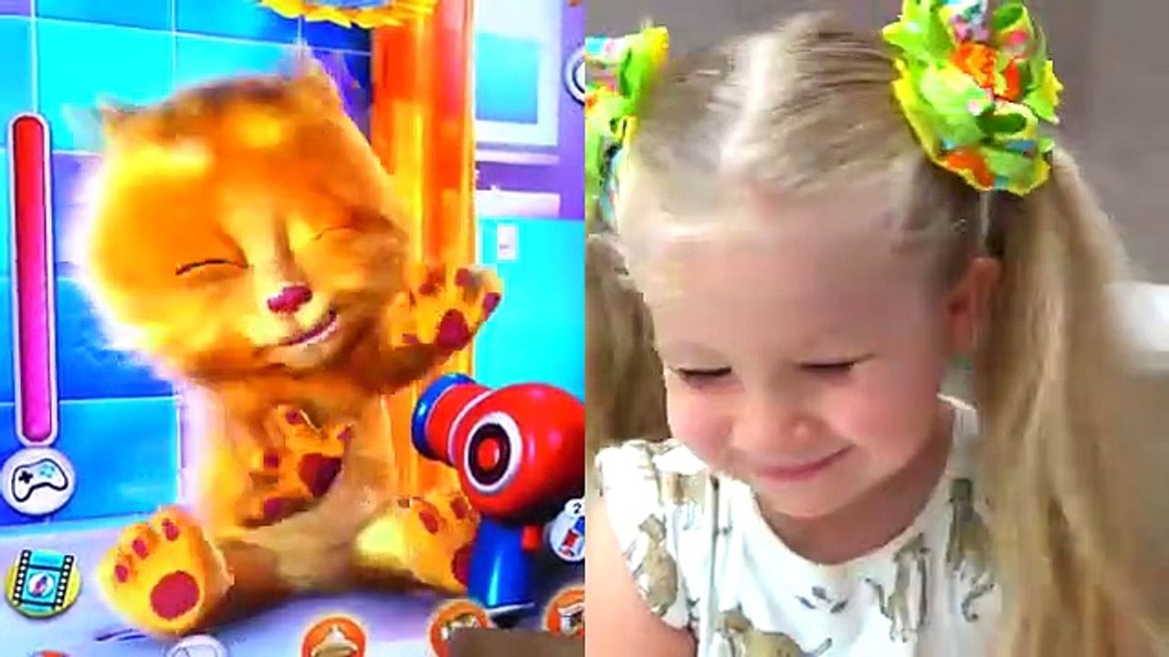 Diana_and_Funny_Cat_eats_Breakfast_and_Plays(360p) video Dailymotion