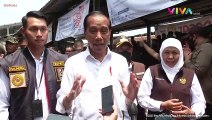 Jokowi Semringah Mampir ke Pasar Sambonggede Tuban