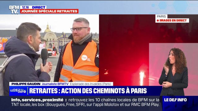 Mal aux pieds, oui, mais de la lassitude, non : ce militant se tient prêt pour la manifestation contre la réforme des retraites à Paris, qui commencera ce jeudi à 14h