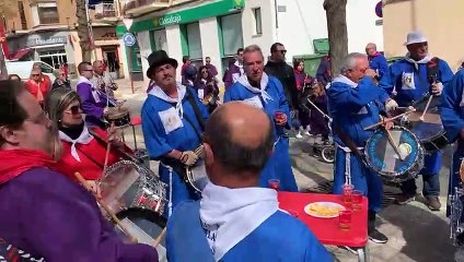 Concentración de tamobrileros en Tobarra el Jueves Santo