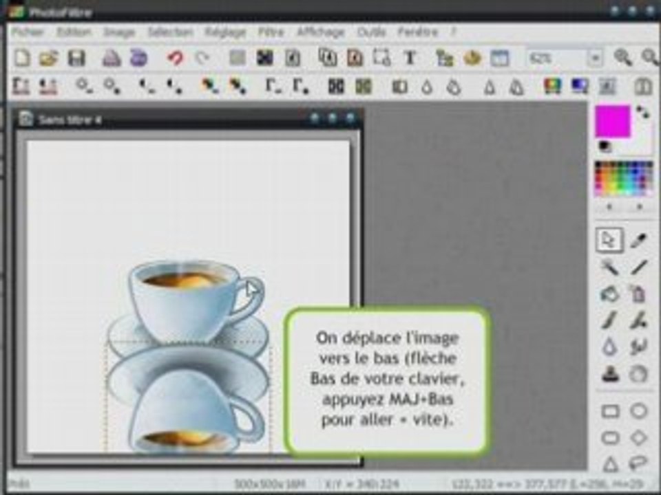 Tutoriel vidéo:Faire le reflet d'une image sur PhotoFiltre