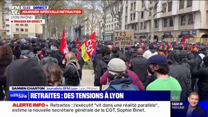 Descargar video: Retraites: des premiers heurts en marge du cortège à Lyon