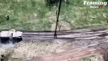 Drone hit Russian "Grad" installation, which was about to depart