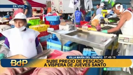 Sube precio del pescado a víspera del Jueves Santo