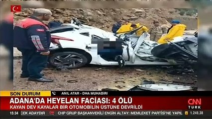 SON DAKİKA: Adana'da otomobilin üzerine kayalar düştü! Araçtaki 4 öğretmen hayatını kaybetti