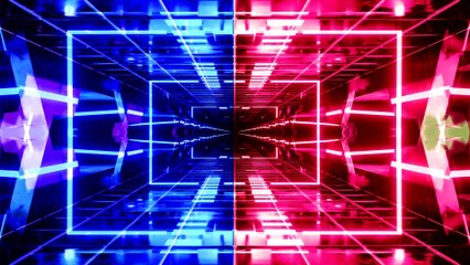 Red And Blue Color Tunnel Animation