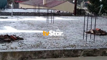 Ανοιξιάτικο χαλάζι στον Ορχομενό