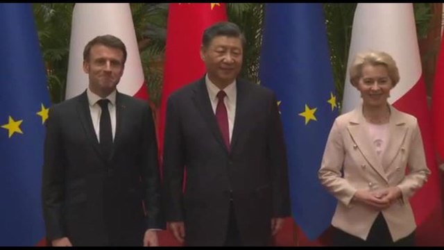 Ucraina, pressing diplomatico di Macron e Von Den Leyen a Pechino