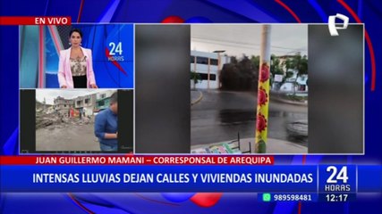 Arequipa: maquinaria pesada realiza limpieza de lodo y barro por desborde de torrentera