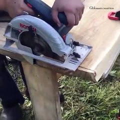 process of building a beautiful black epoxy river table with materials and tools for the project