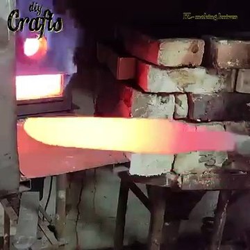 process of forging a steel blade from a bearing - perfect for use in kitchen or on the battlefield!