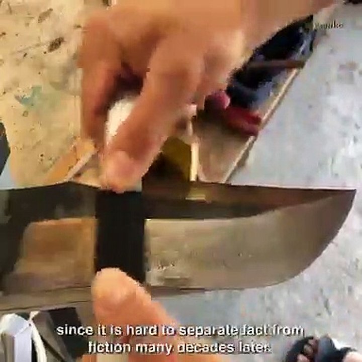 process of making recurve bowie knives!-step by step how to make recurve bowie knife from ground up