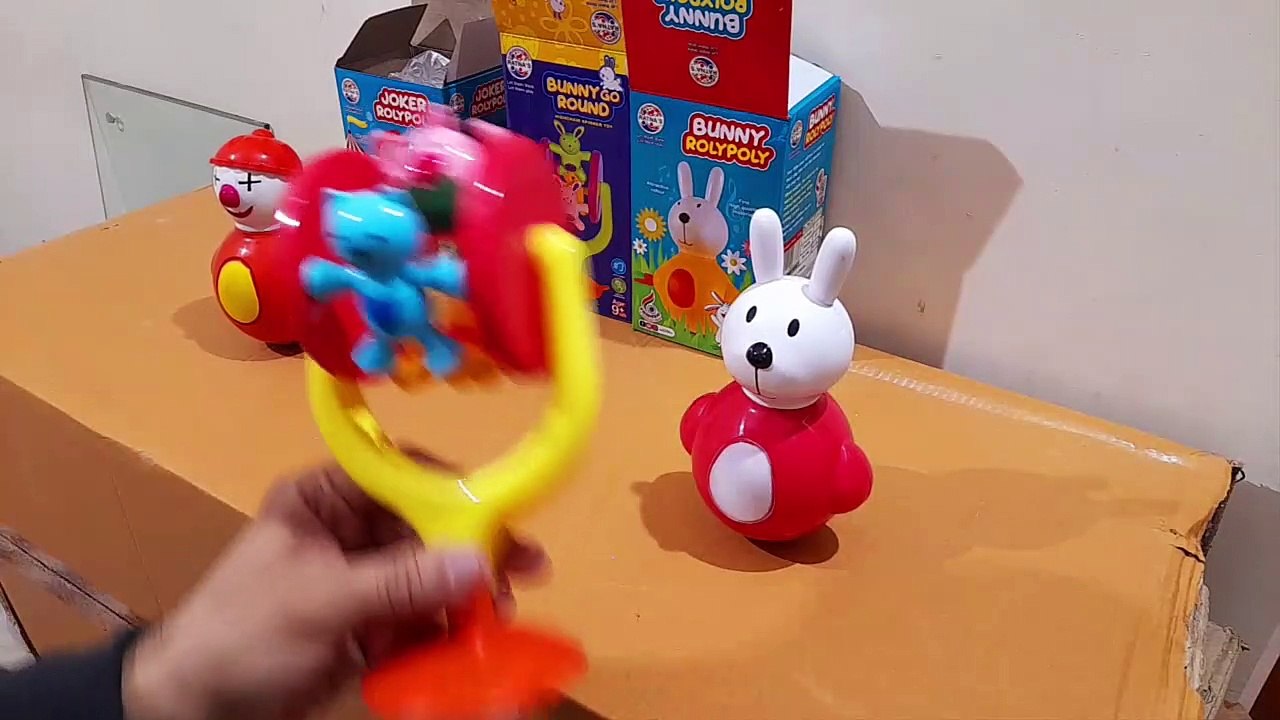 Unboxing and Review of Ratna Bunny Go Round Rattle, ratna joker rolypoly, ratna bunny rolypoly