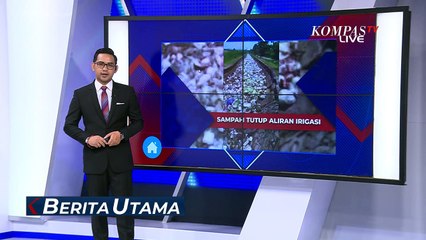 Waduh! Tumpukan Puluhan Ton Sampah Penuhi Saluran Irigasi