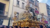 La Virgen de Viñeros, de las pocas vírgenes que procesionan ya sin palio en la Semana Santa de Málaga