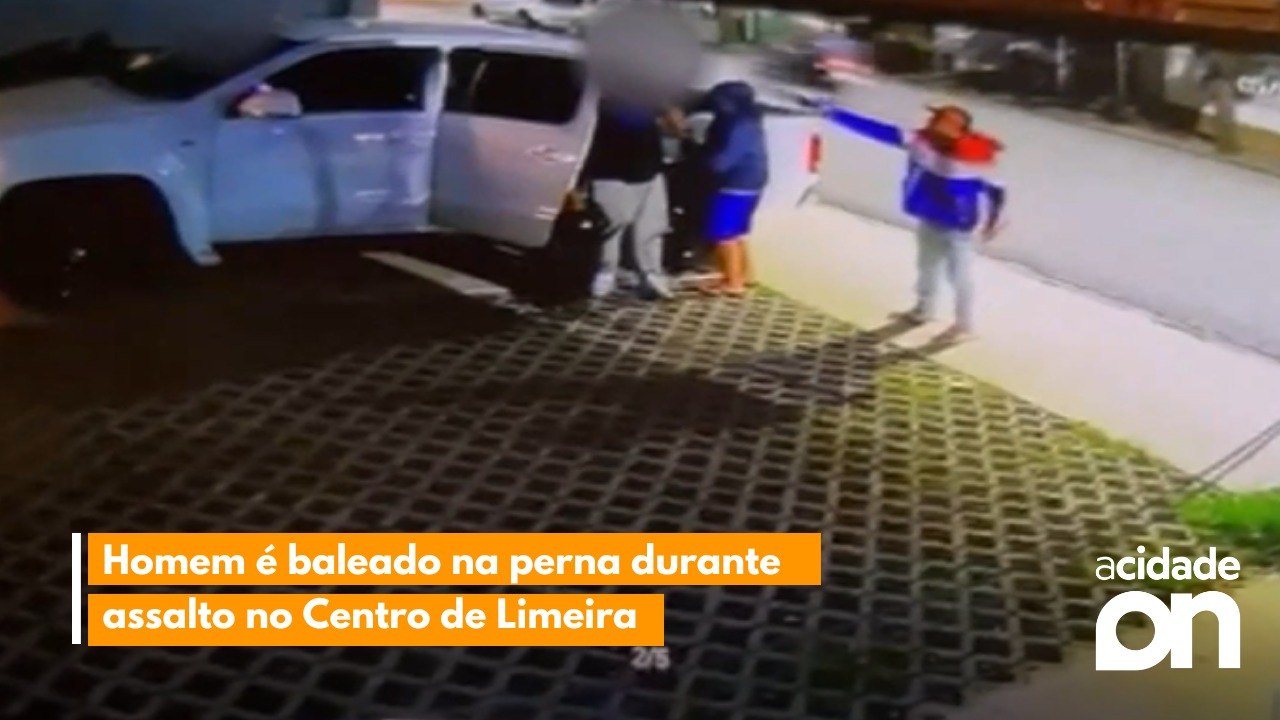 Homem é baleado na perna durante assalto no Centro de Limeira